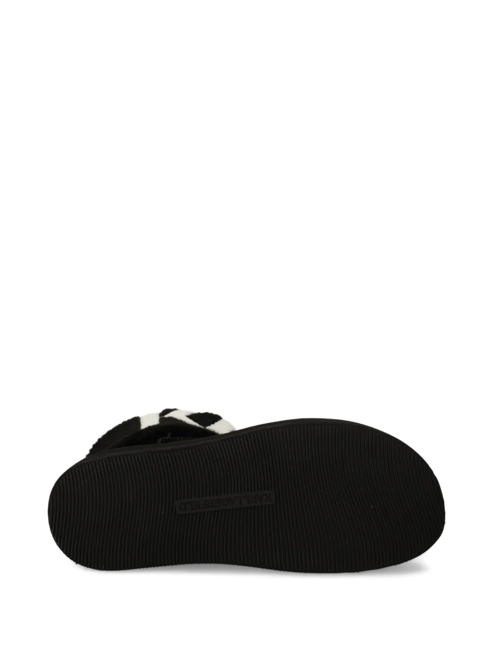 Karl Lagerfeld logo platform boot Zwart