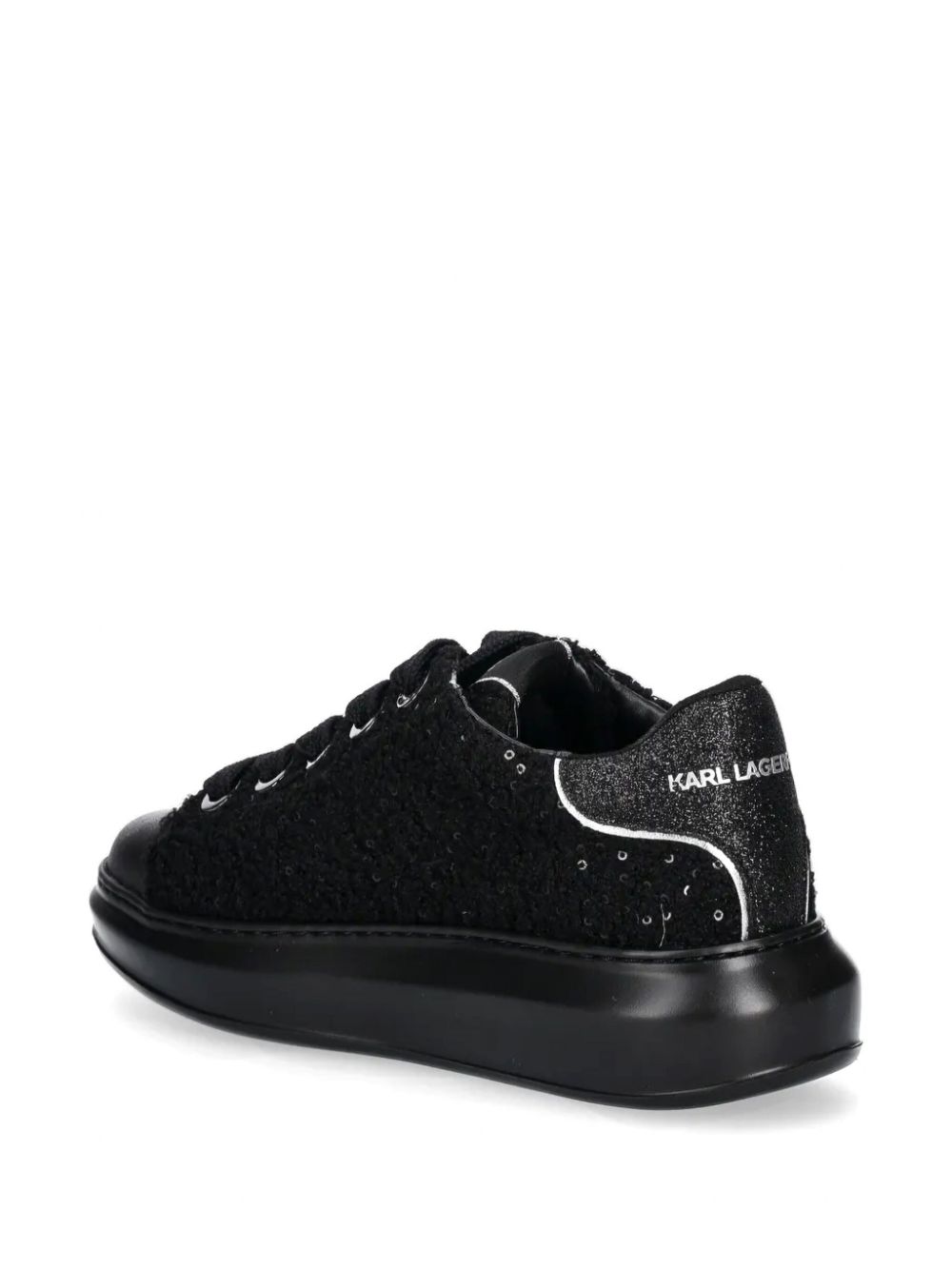 Karl Lagerfeld bouclé sneakers Black