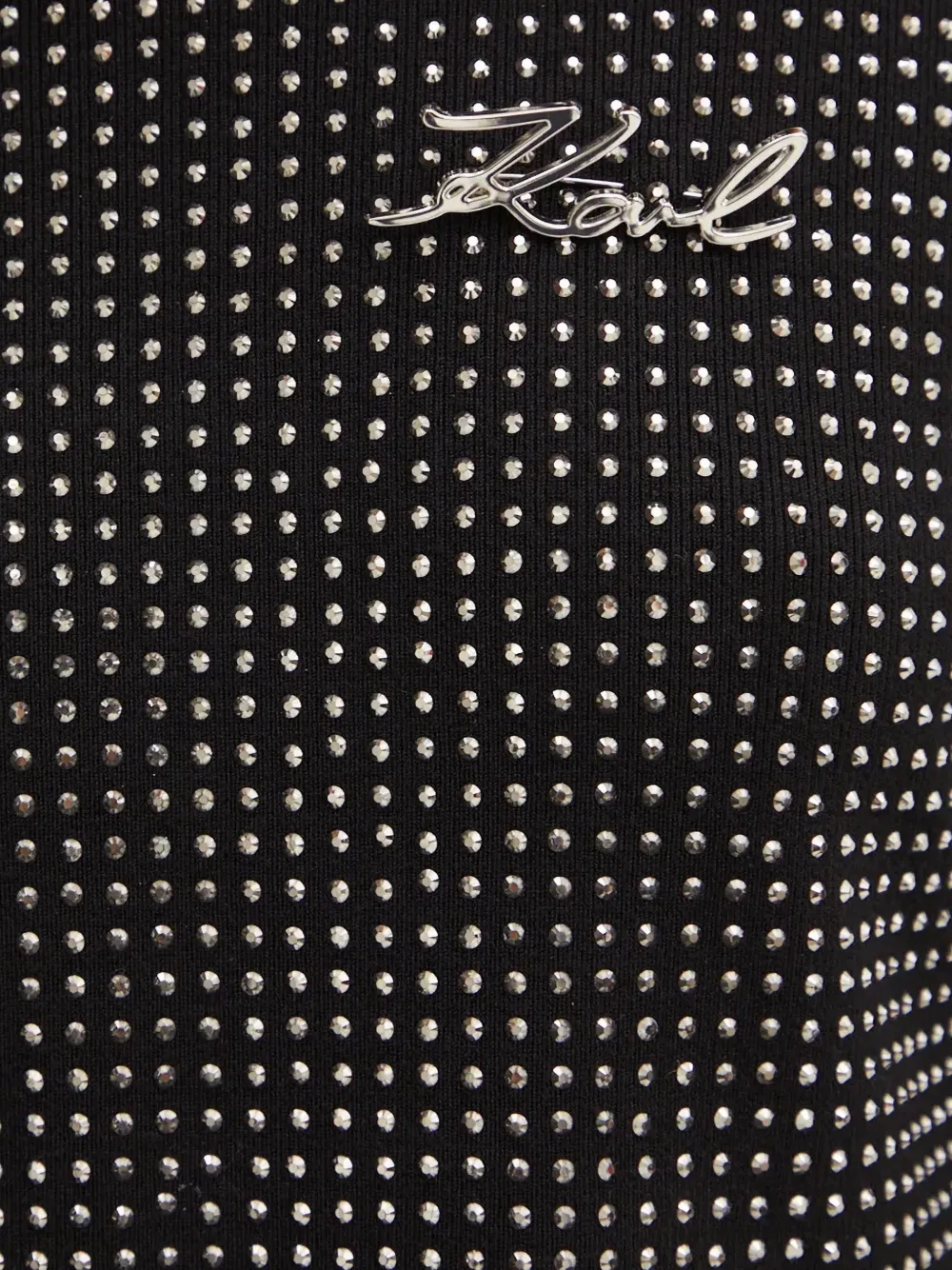 Karl Lagerfeld Verfraaide trui met lange mouwen Zwart