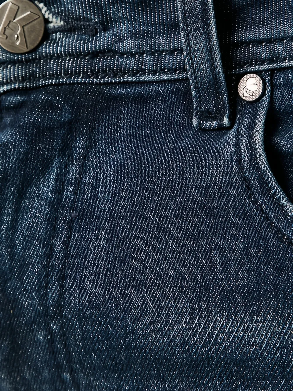 Karl Lagerfeld Jeans met logopatch Blauw