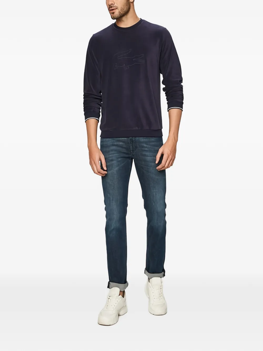 Karl Lagerfeld Jeans met logopatch Blauw
