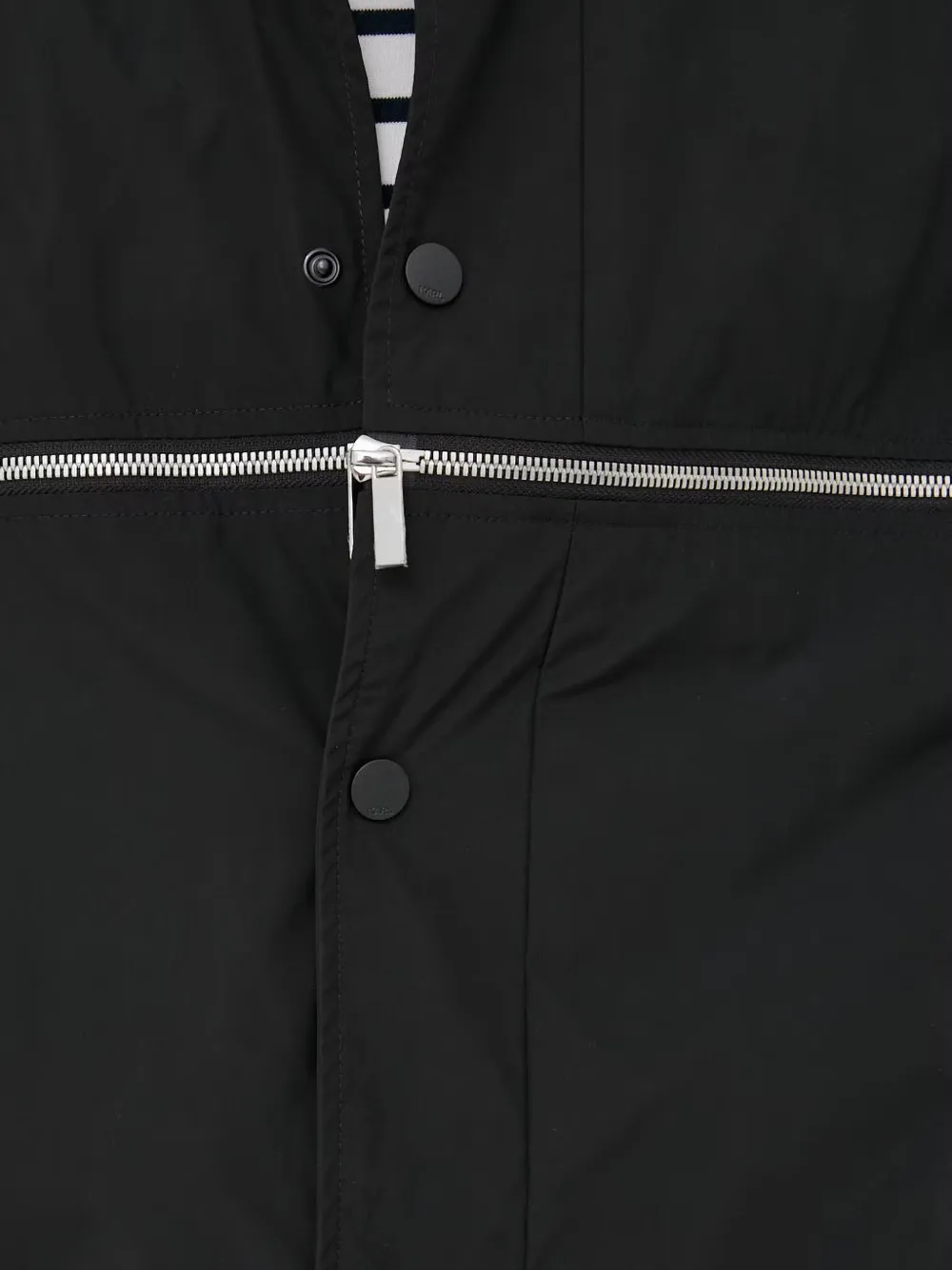 Karl Lagerfeld zip-up bomber jacket Zwart
