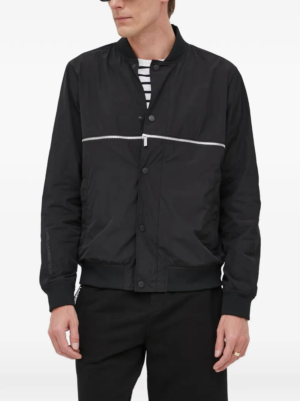 Karl Lagerfeld zip-up jacket - Schwarz