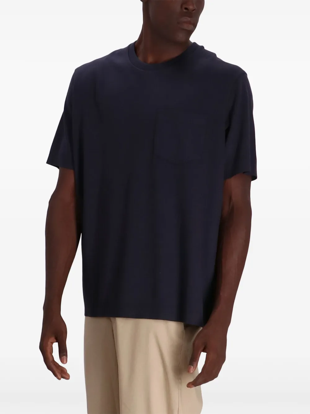 Herno T-shirt met opgestikte zak Blauw