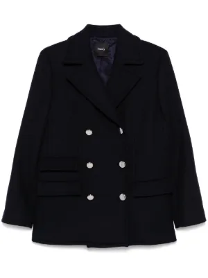 TWINSET double-breasted Coat | Blue | FARFETCH IL