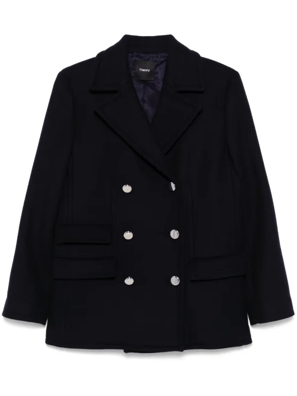 Theory ピーコート | ブルー | FARFETCH JP