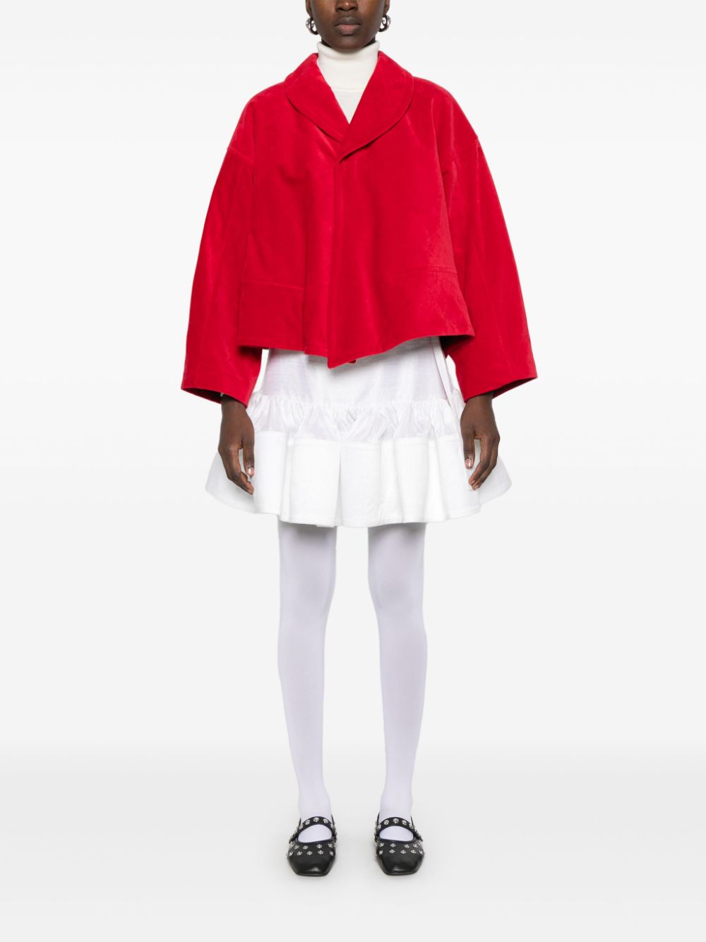 Noir Kei Ninomiya Fluwelen jack - Rood