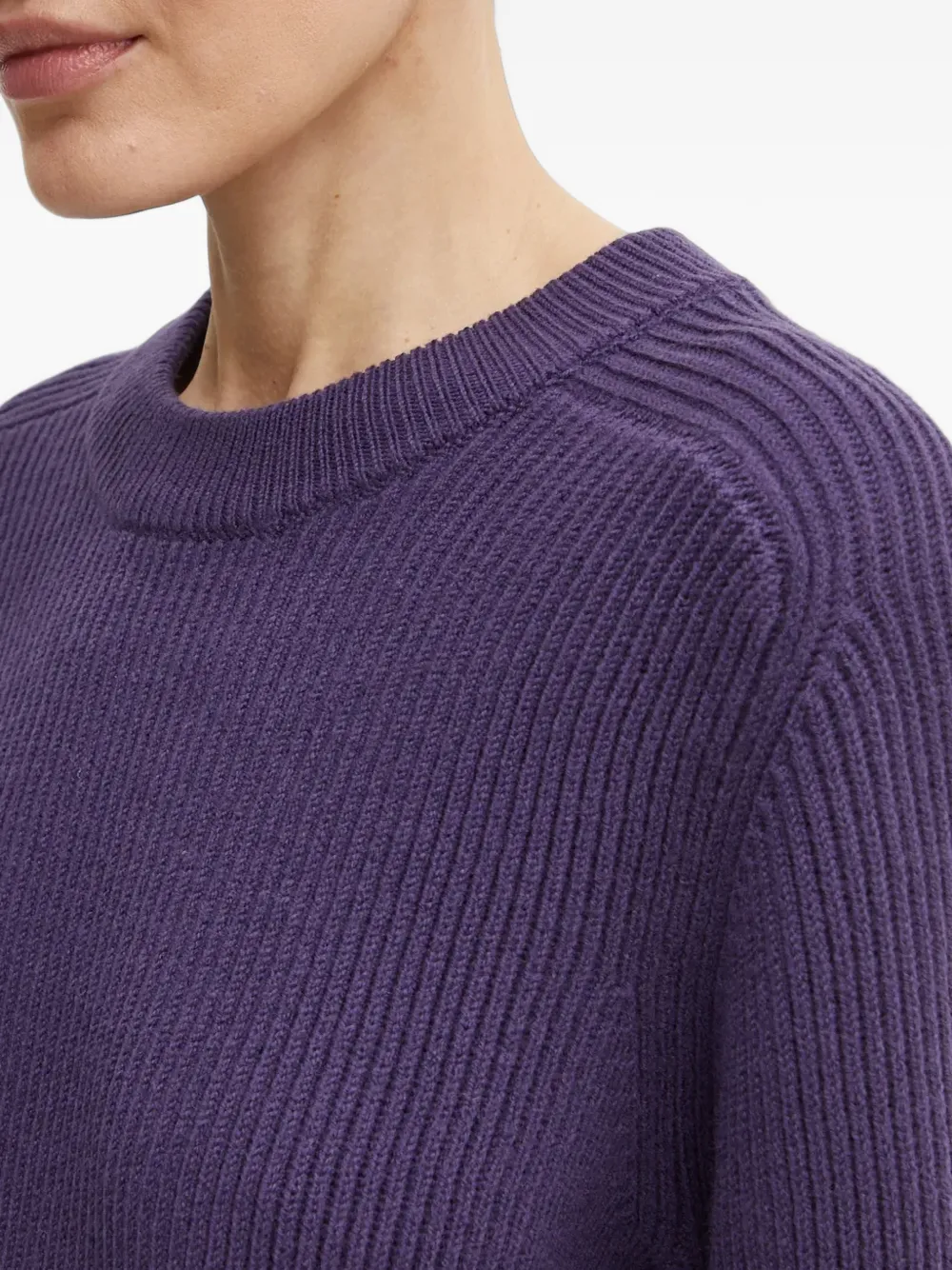 Michael Kors ribbed merino wool sweater Paars