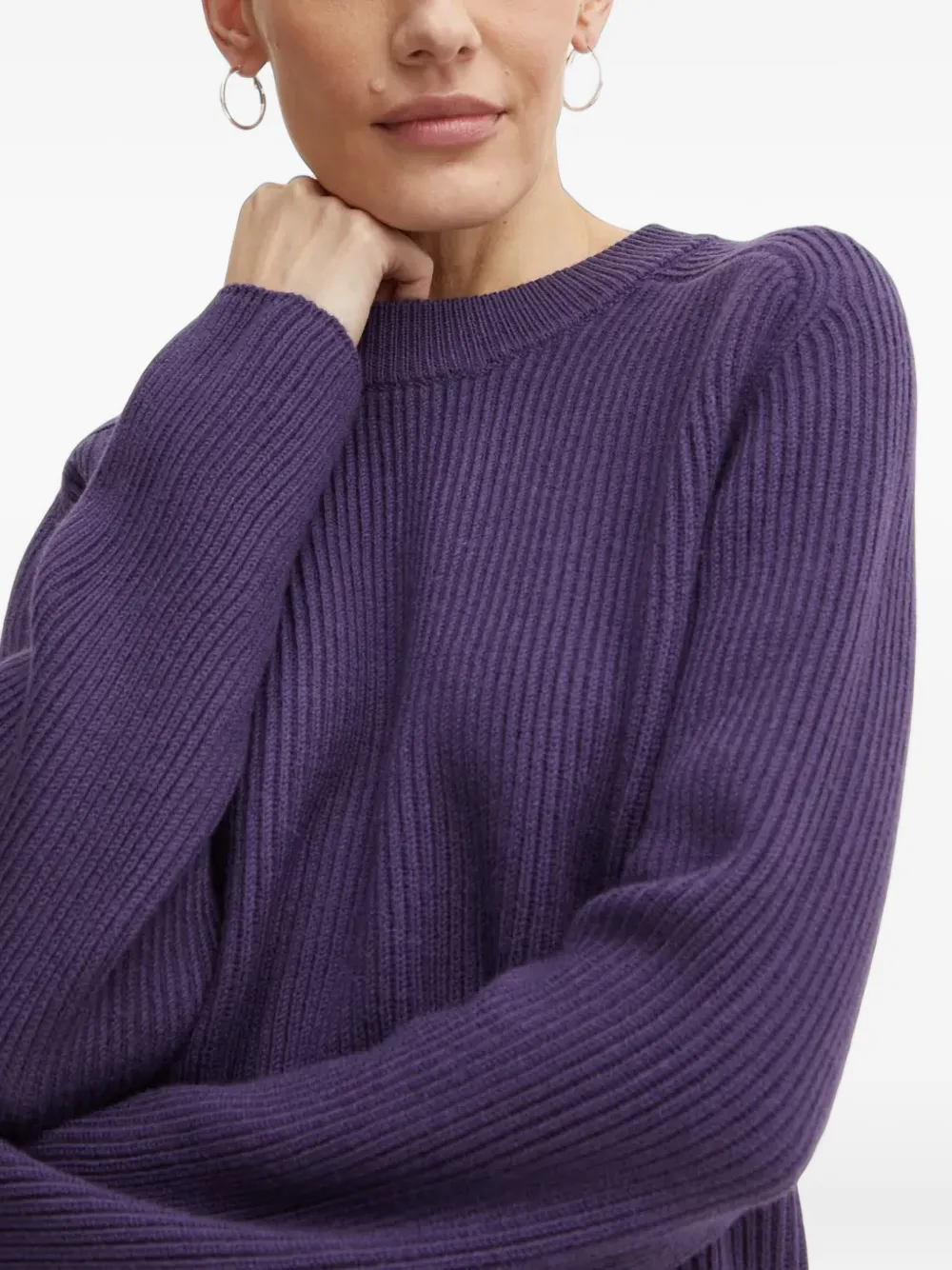 Michael Kors ribbed merino wool sweater Paars