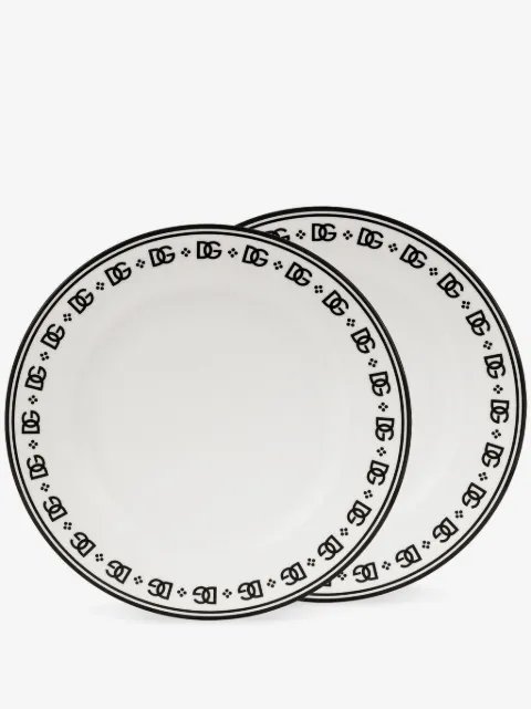 Dolce & Gabbana porcelain dinner plates (set of two)