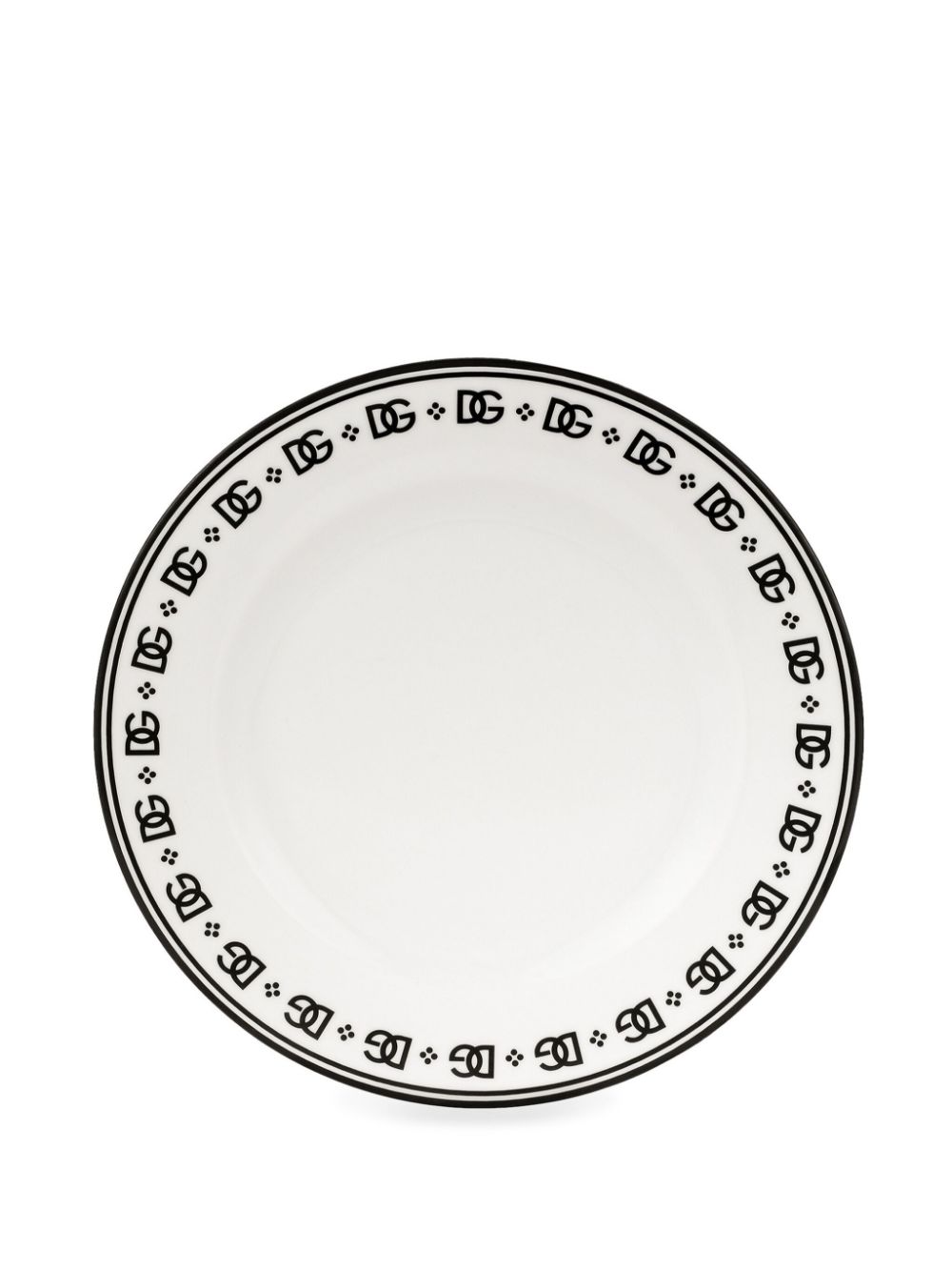 Shop Dolce & Gabbana Porcelain Dinner Plates (set Of Two) In Weiss