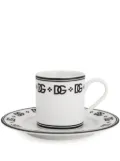 Dolce & Gabbana porcelain espresso cups with saucers (set of two) - White