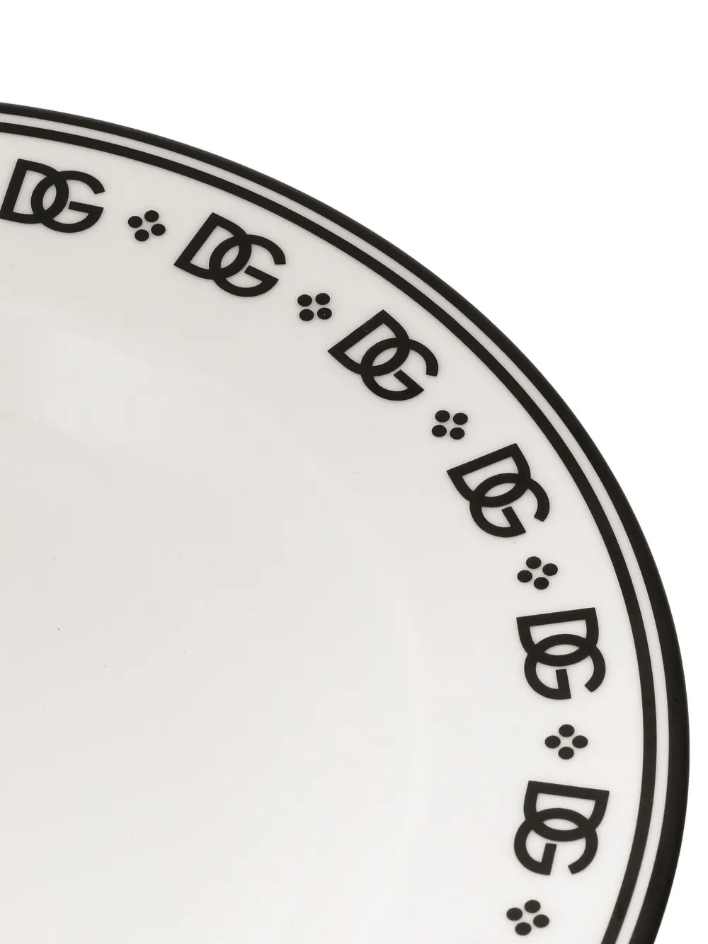 Dolce & Gabbana Porcelain Soup Plates (set Of Two) In Weiss
