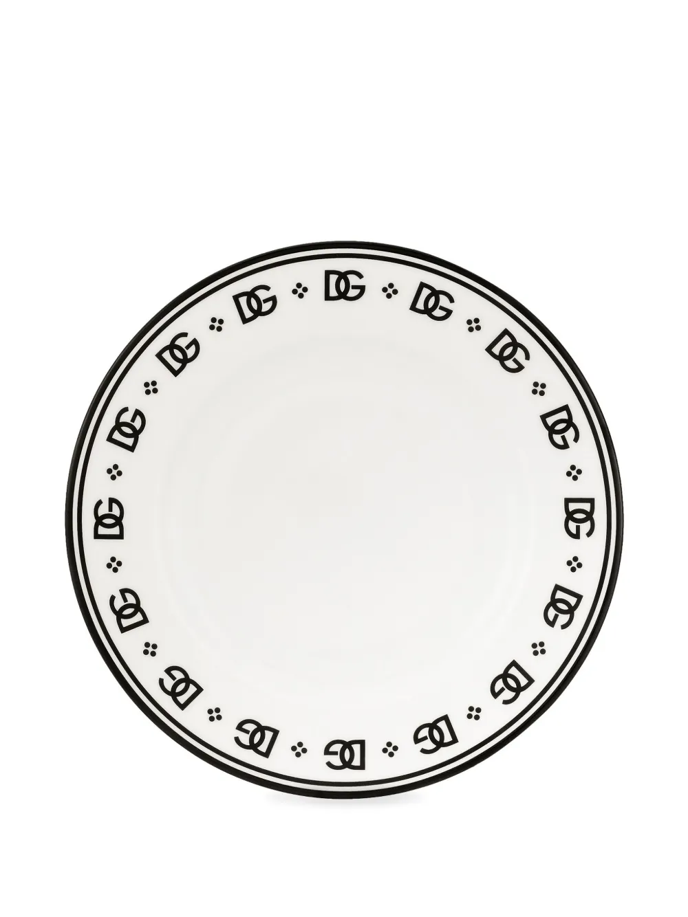 Dolce & Gabbana Porcelain Soup Plates (set Of Two) In Weiss