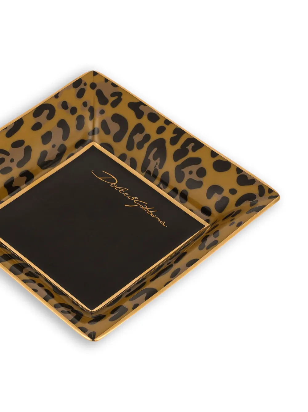Dolce & Gabbana Porcelain Trinket Tray (10cm) In Brown