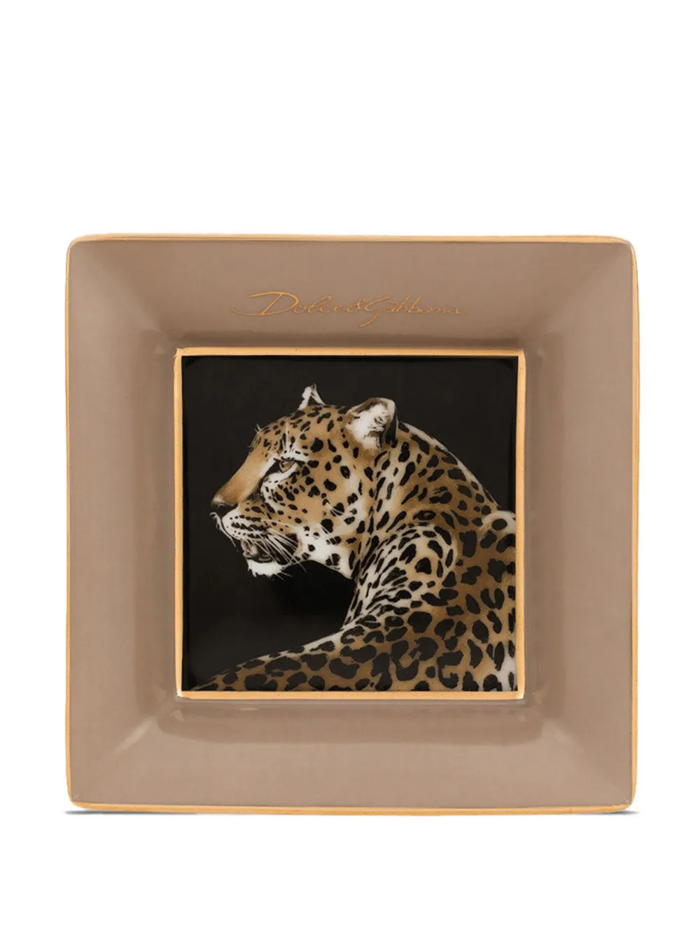 Dolce & Gabbana Porcelain Trinket Tray (set Of Three) In Brown