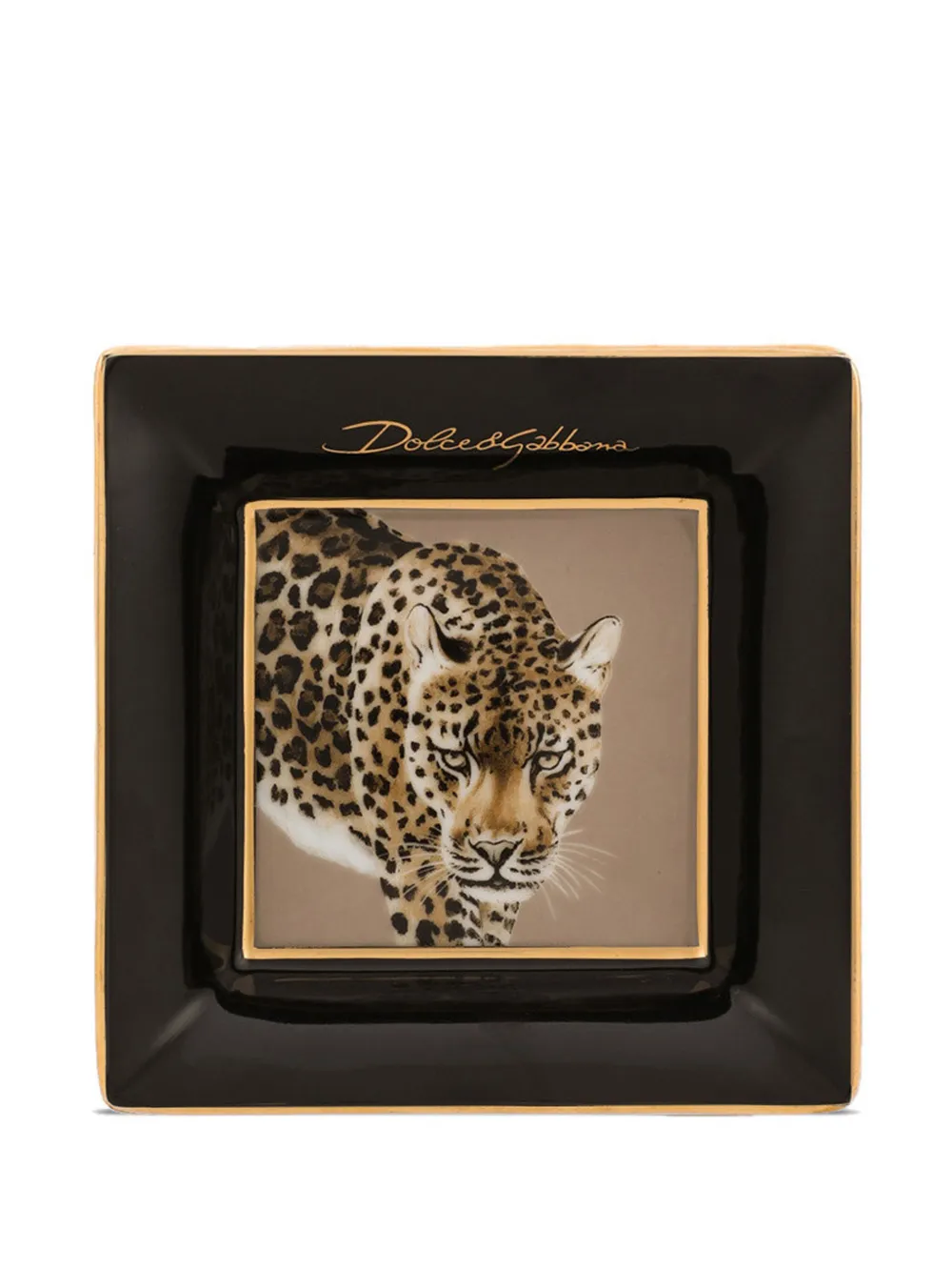Dolce & Gabbana Porcelain Trinket Tray (set Of Three) In Brown