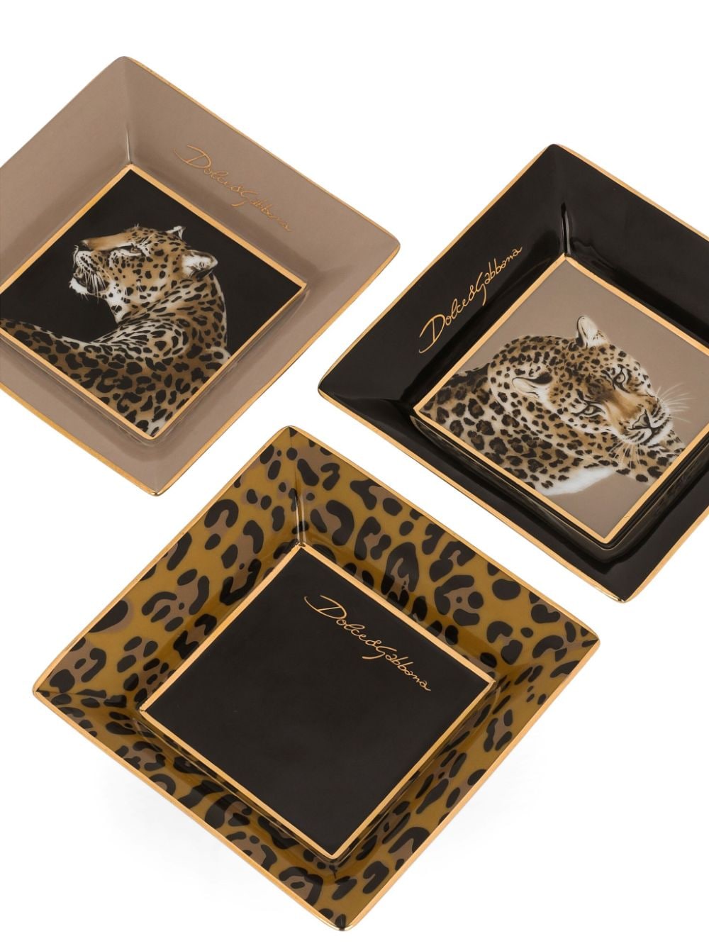 Dolce & Gabbana porcelain trinket tray (set of three) - Bruin