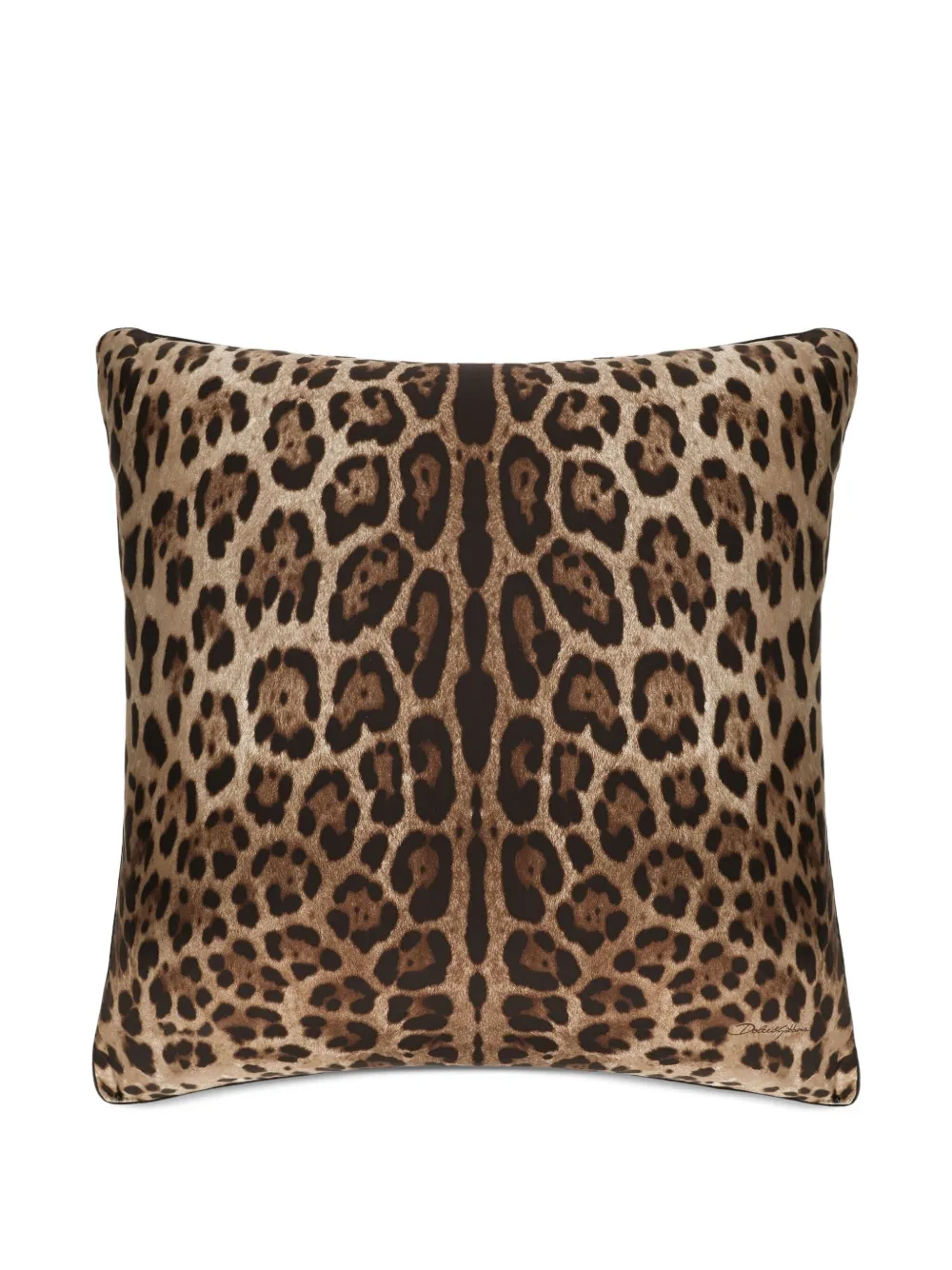 Dolce & Gabbana leopard-print silk cushion (60cm x 60cm) | Brown | Image 1