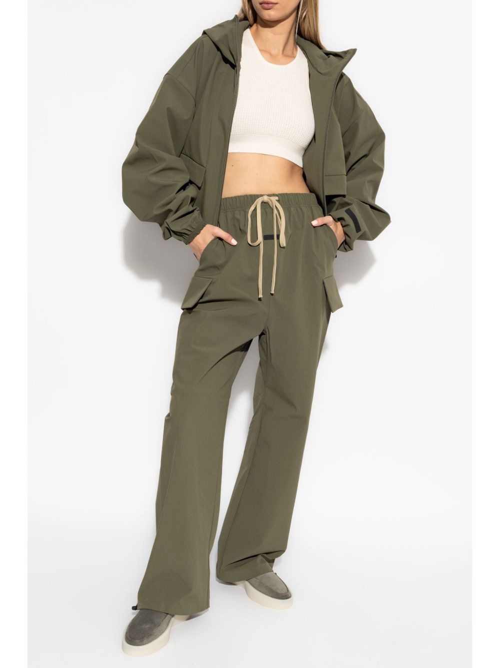 FEAR OF GOD ESSENTIALS Broek met wijde pijpen - Groen