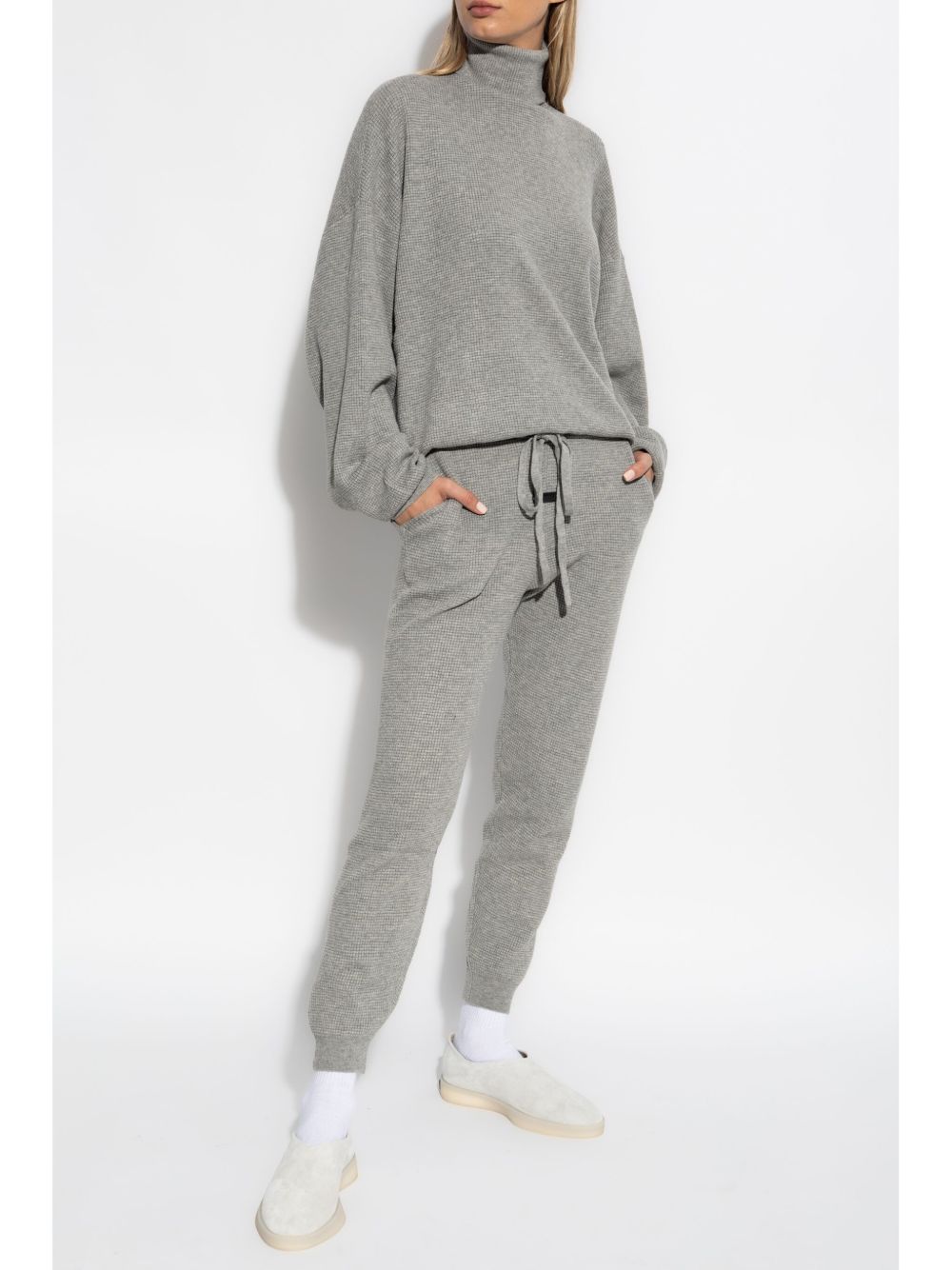 FEAR OF GOD ESSENTIALS waffle-knit track pants - Grey