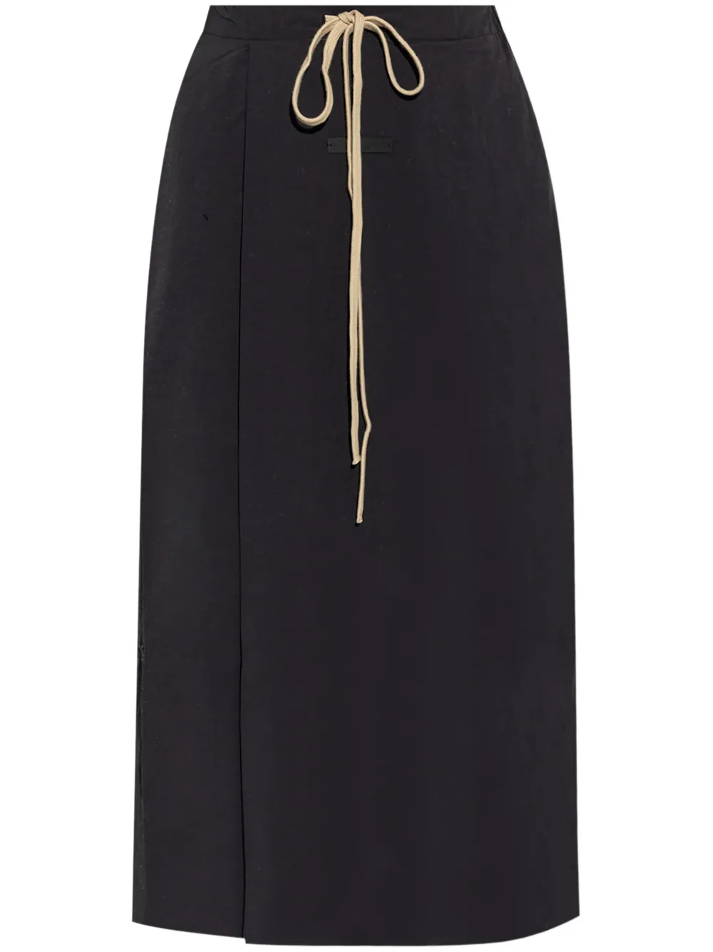 wrap midi skirt