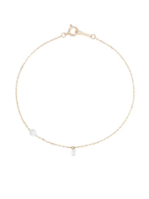 Mizuki bracelet Sea of Beauté en or 14ct à perles et pavé de diamants