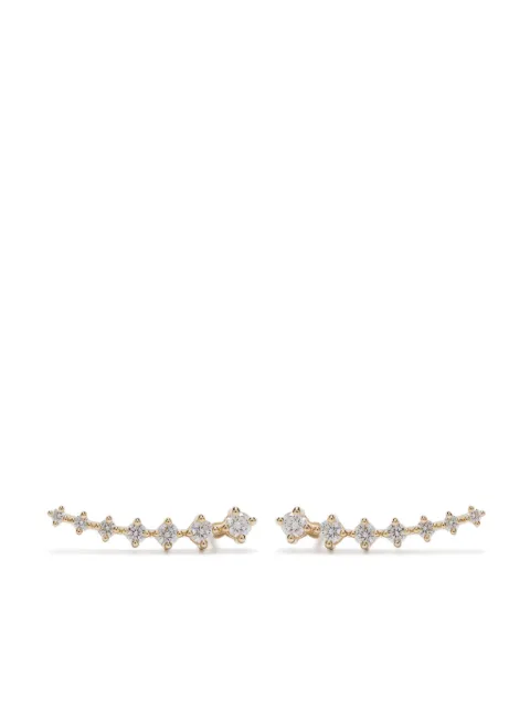 Mizuki 14KT gold diamond earrings
