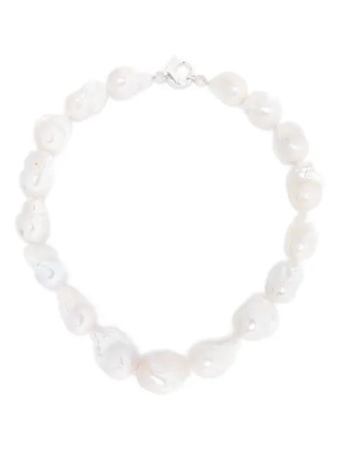 Mizuki sterling-silver freshwater baroque pearl necklace