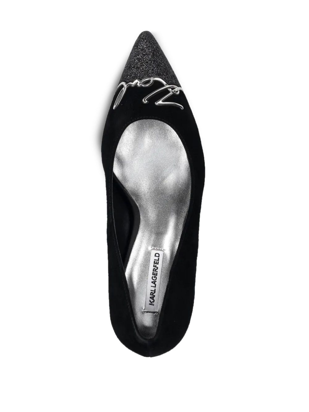 Karl Lagerfeld 80 mm pumps met logoplakkaat Zwart