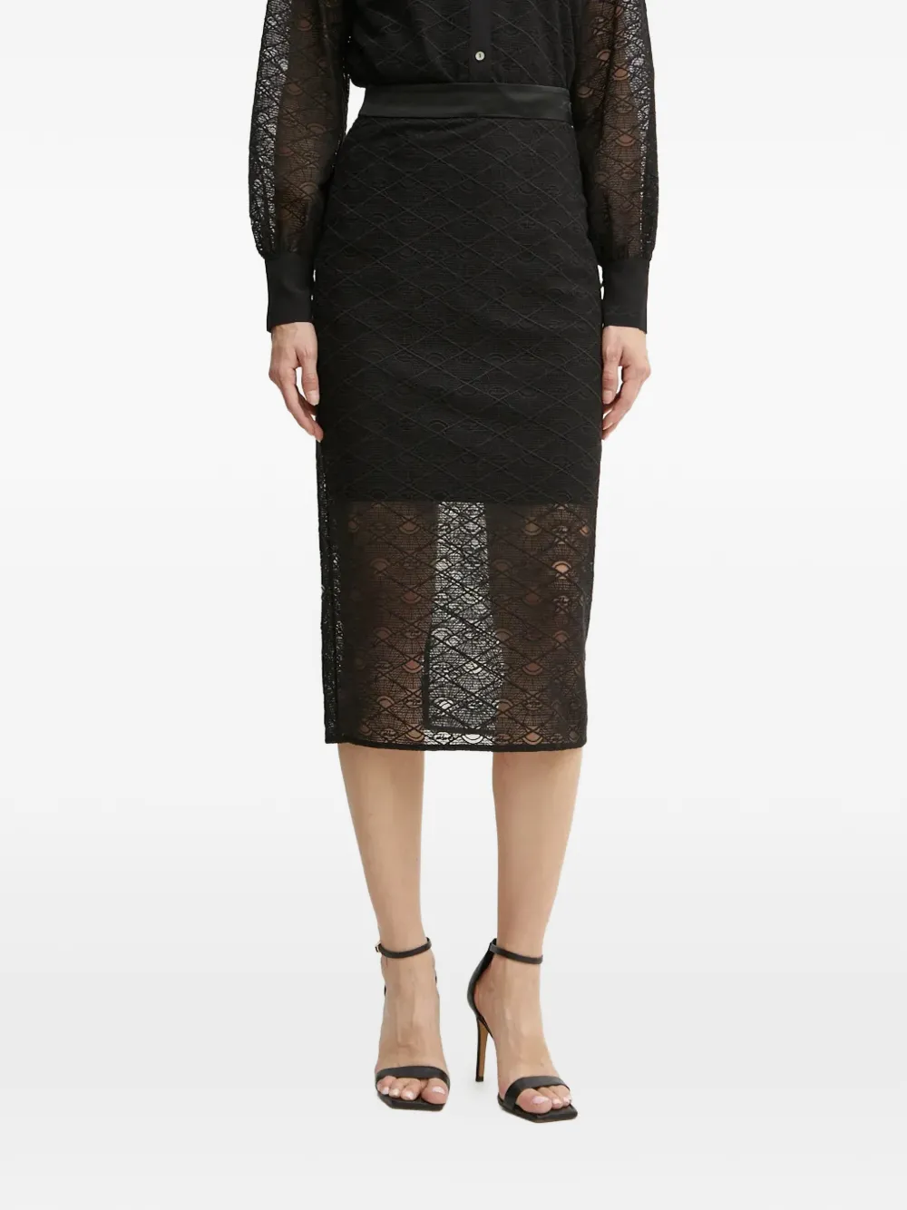 Karl Lagerfeld lace skirt - Nero
