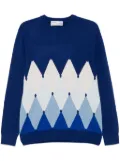Ballantyne argyle-intarsia sweater - Blue