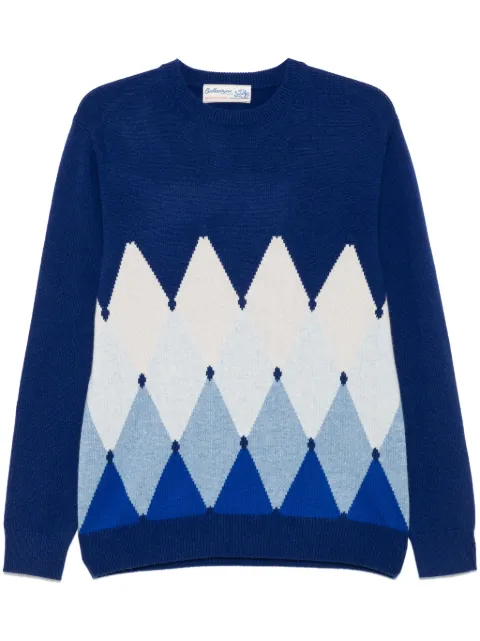 Ballantyne argyle-intarsia sweater