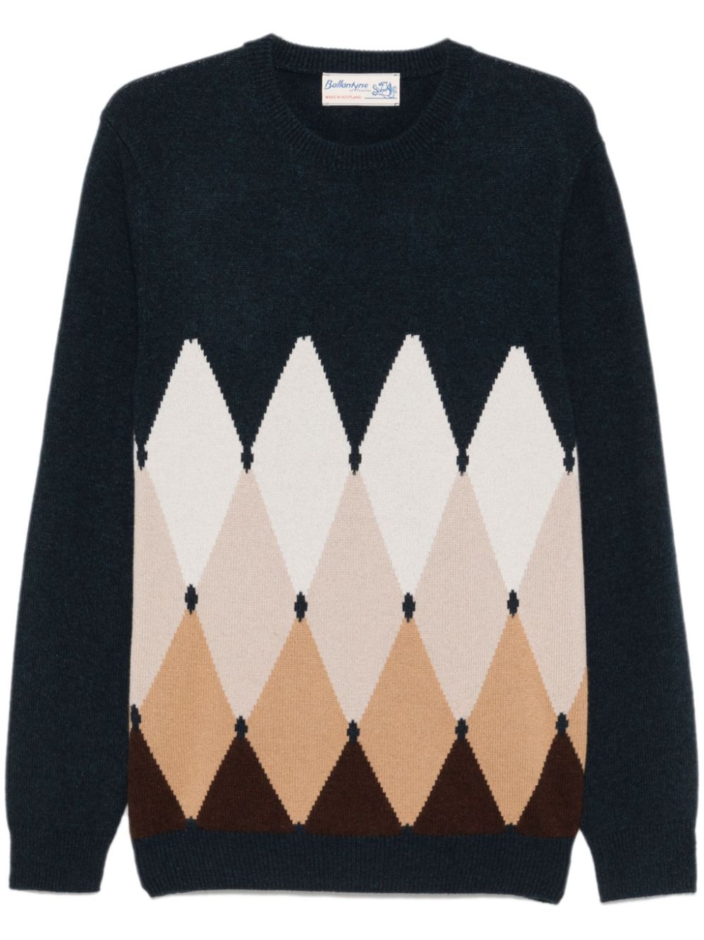 Ballantyne argyle-intarsia sweater - Blue