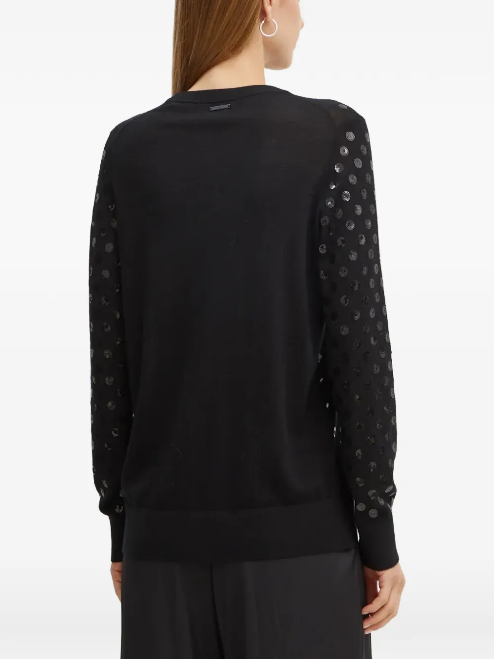Michael Kors sequined dot wool sweater Zwart