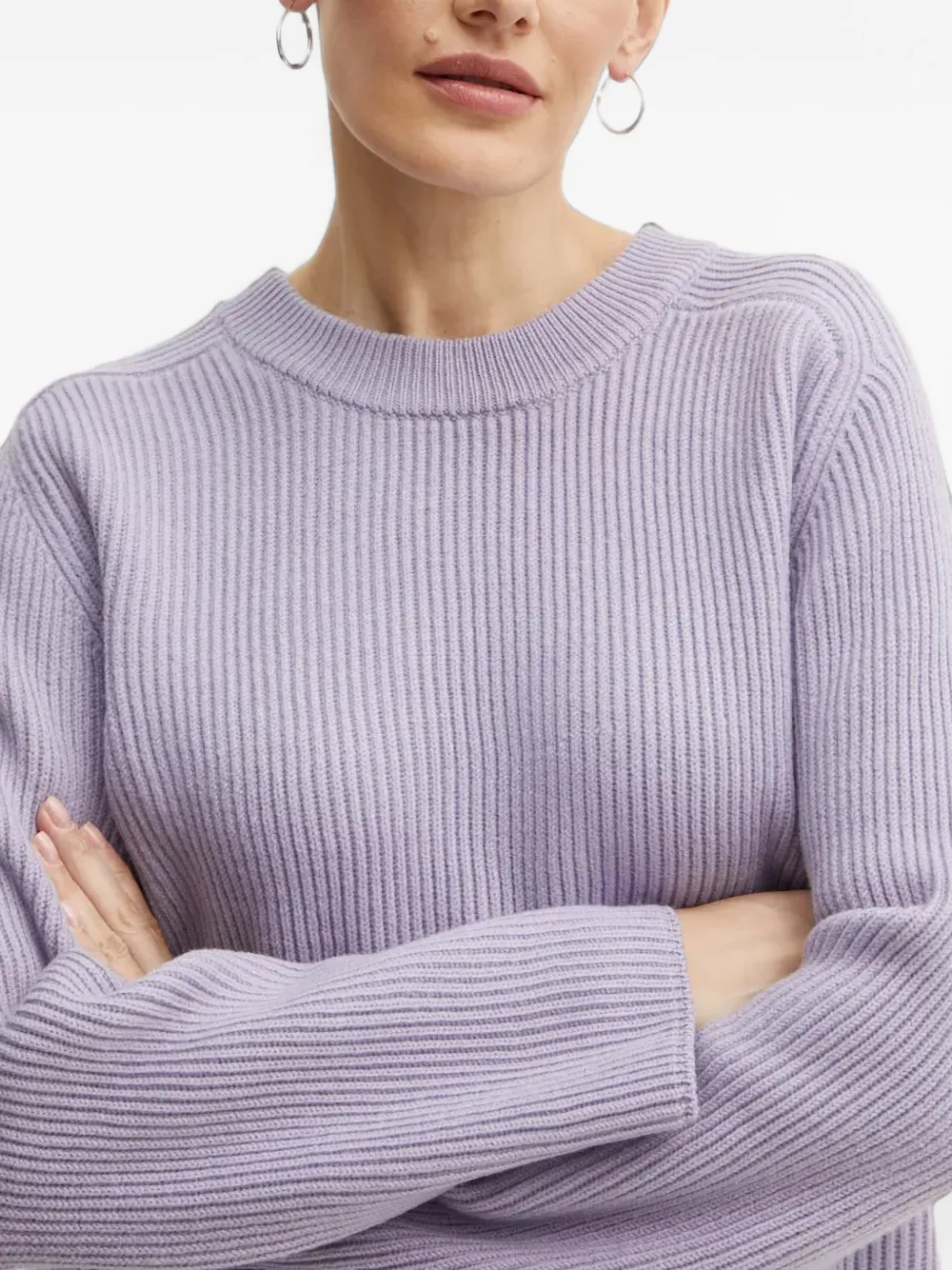 Michael Kors ribbed-knit sweater Paars