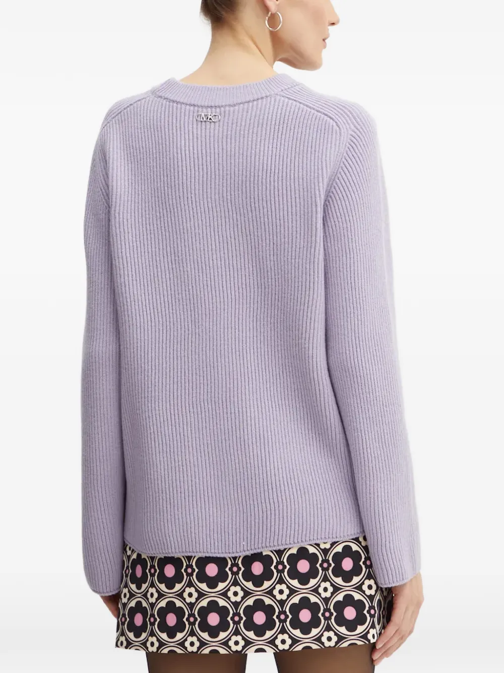 Michael Kors ribbed-knit sweater Paars