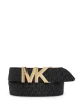 Michael Michael Kors monogrammed leather belt - Black