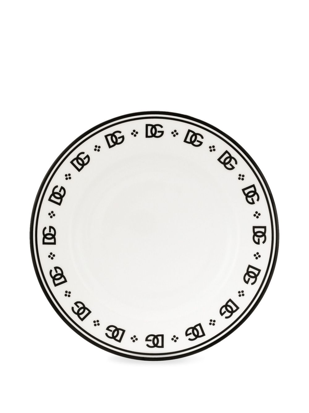 Shop Dolce & Gabbana Porcelain Dessert Plates (set Of Two) In Weiss