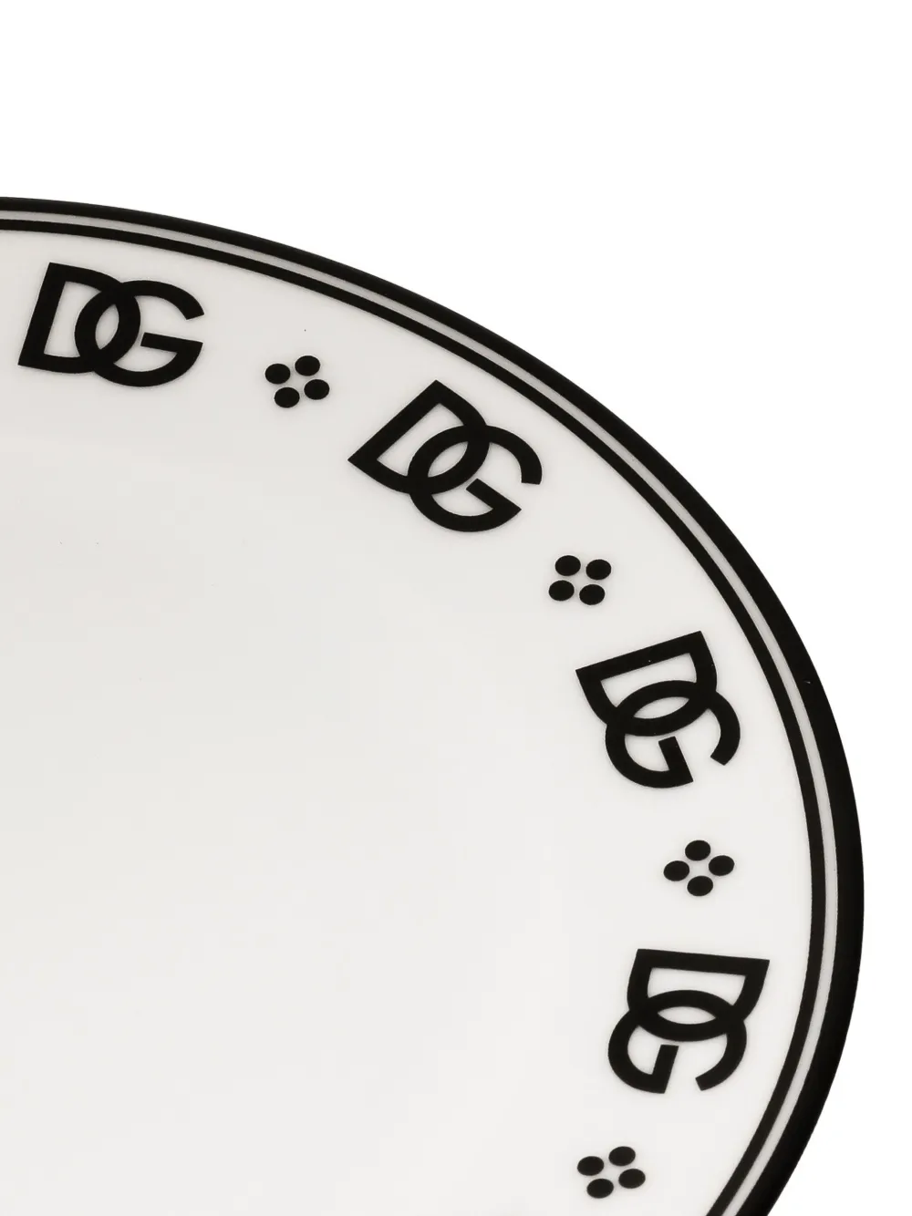 Dolce & Gabbana Porcelain Bread Plates (set Of Two) In Weiss