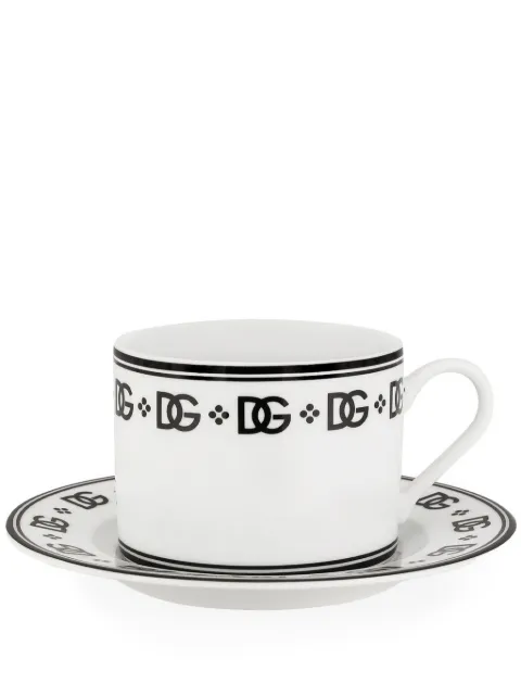 Dolce & Gabbana DG-print teacups (set of two)