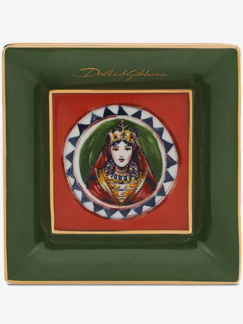 Dolce & Gabbana bandeja decorativa de porcelana