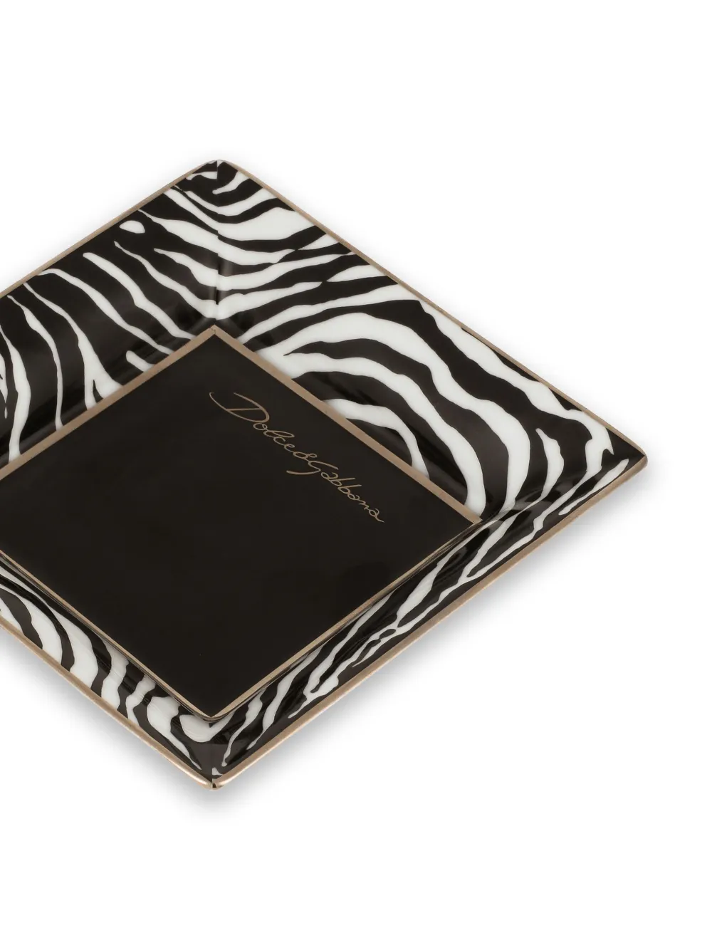  Dolce & Gabbana Porcelain Trinket Tray (10cm) - Black 