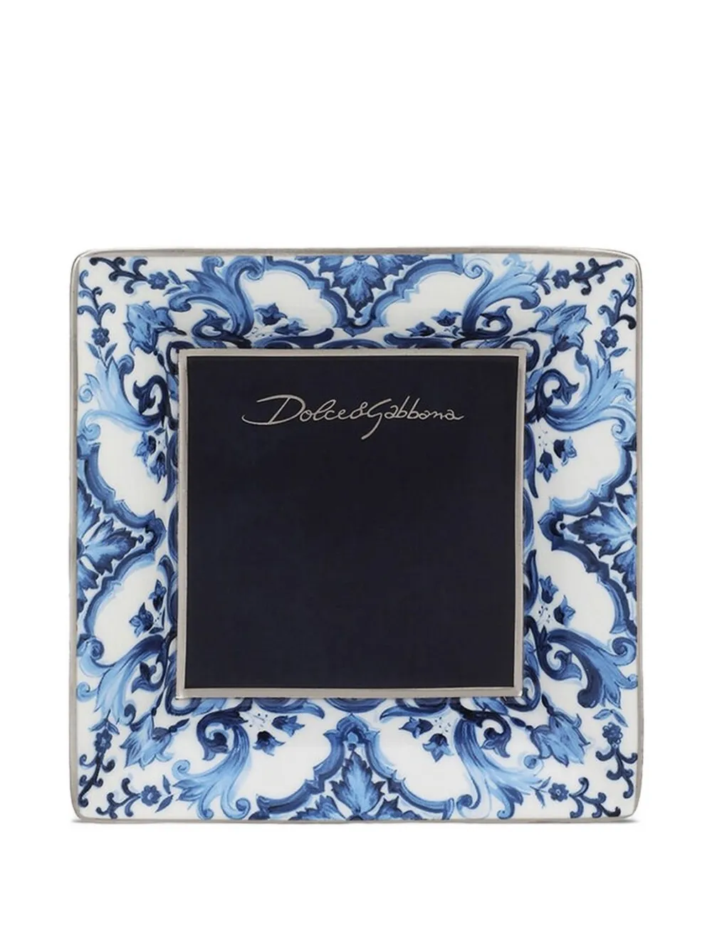 Dolce & Gabbana Porcelain Set Of Three Trays In Blue