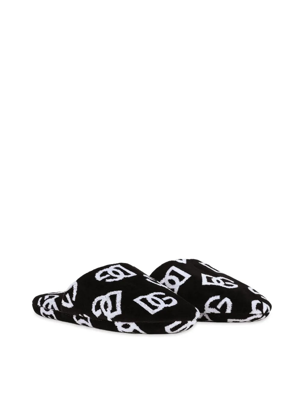 Dolce & Gabbana Slippers met jacquard - Zwart