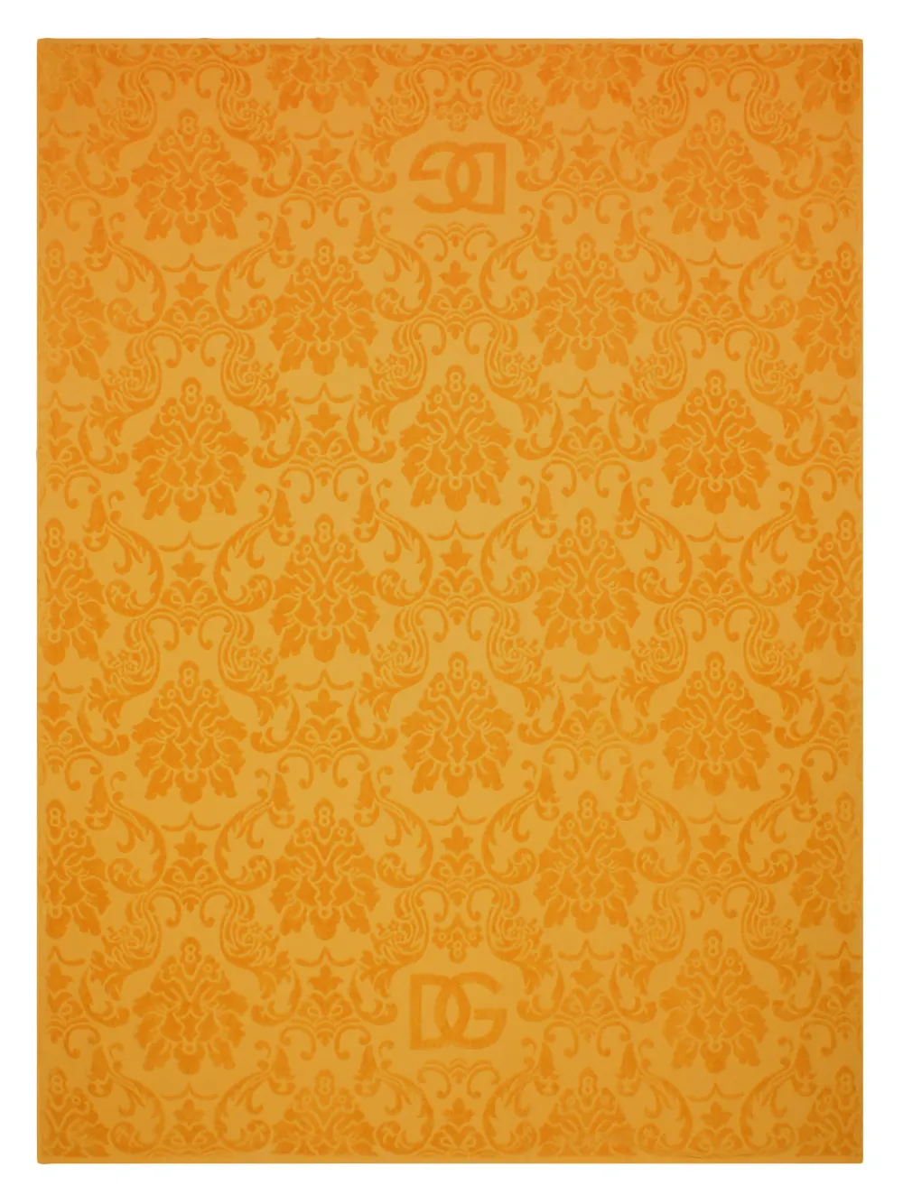 Dolce & Gabbana Cotton Beach Towel In Yellow