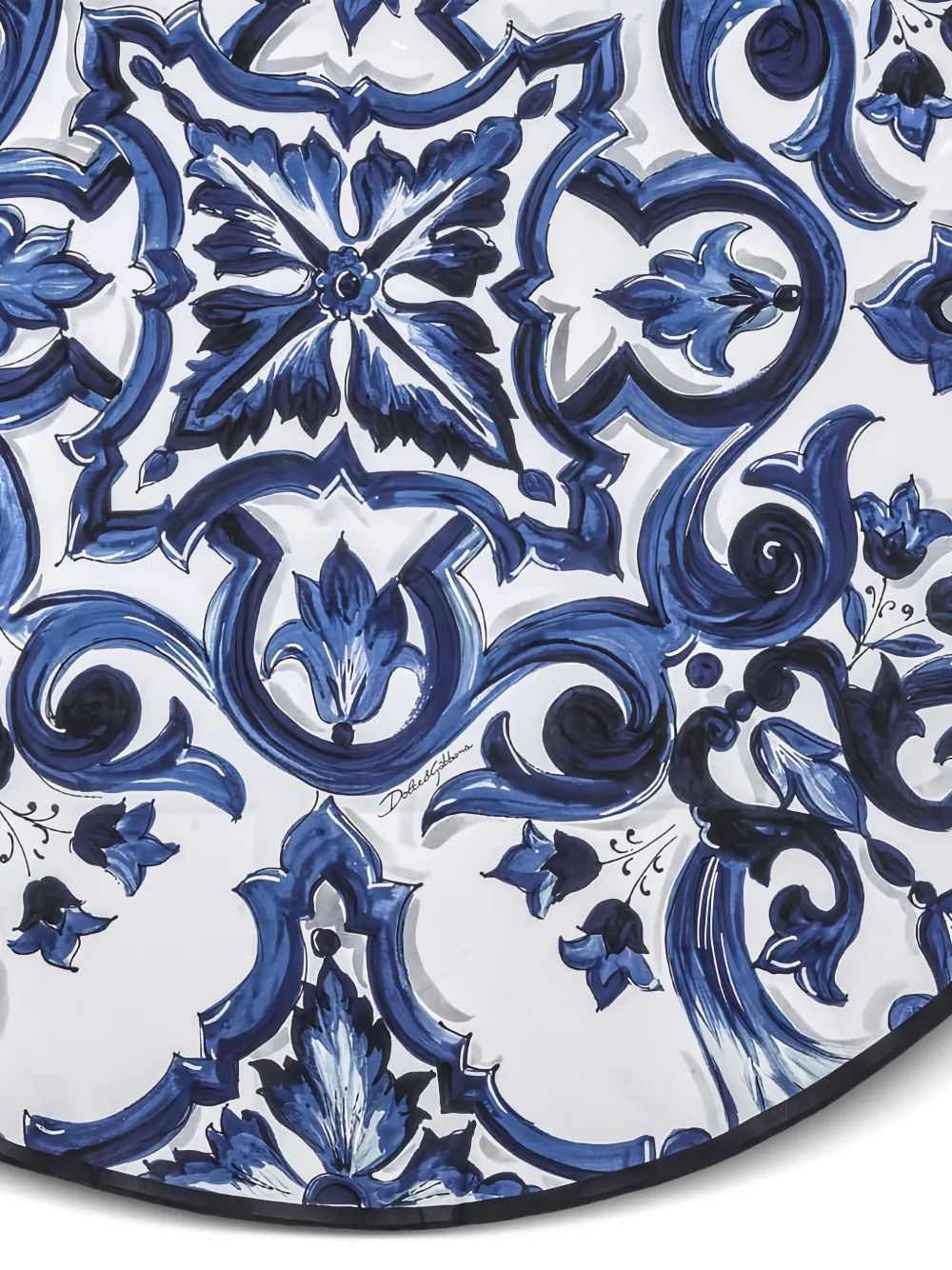 Dolce & Gabbana Majolica-print Linen Tablecloth In Blue