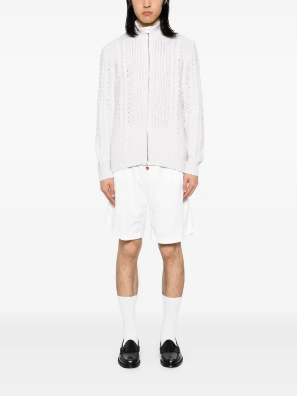 Kiton ケーブルニット カシミアカーディガン | ニュートラル | FARFETCH JP
