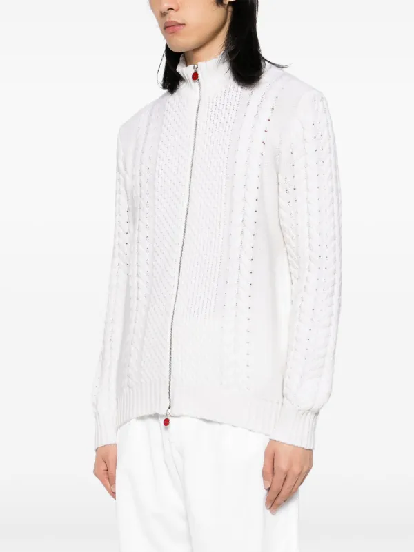 Kiton ケーブルニット カシミアカーディガン | ニュートラル | FARFETCH JP