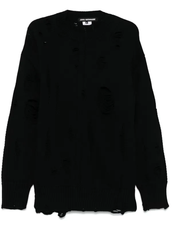 Junya Watanabe Distressed Jumper Black FARFETCH IN